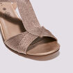 Sandales &agrave; talons bottiers rose clair femme