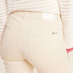 Pantalon léger bootcut taille basculée ivoire femme