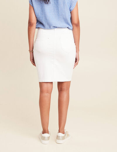 Jupe droite blanc femme