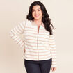 Gilet r&eacute;versible manches longues beige femme