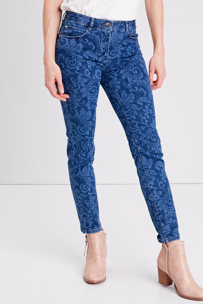 Jean ajusté denim stone femme