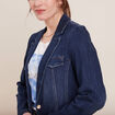 Veste tailleur en jean denim brut femme