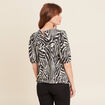 Blouse manches courtes noir femme