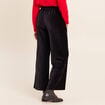 Pantalon en velours noir femme