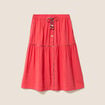 Jupe midi rouge femme