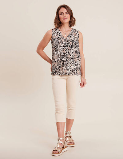 Blouse sans manches noir femme