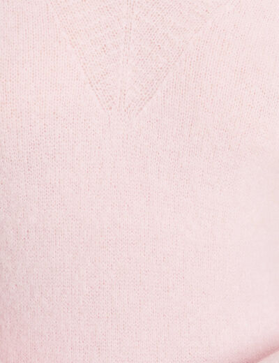 Pull manches longues rose femme