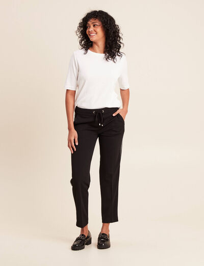 Pantalon taille standard noir femme