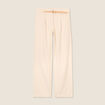 Pantalon large 7/8ème à pinces ivoire femme