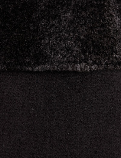 Veste droite buste bouclette noir femme