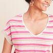 T-shirt manches courtes rose femme