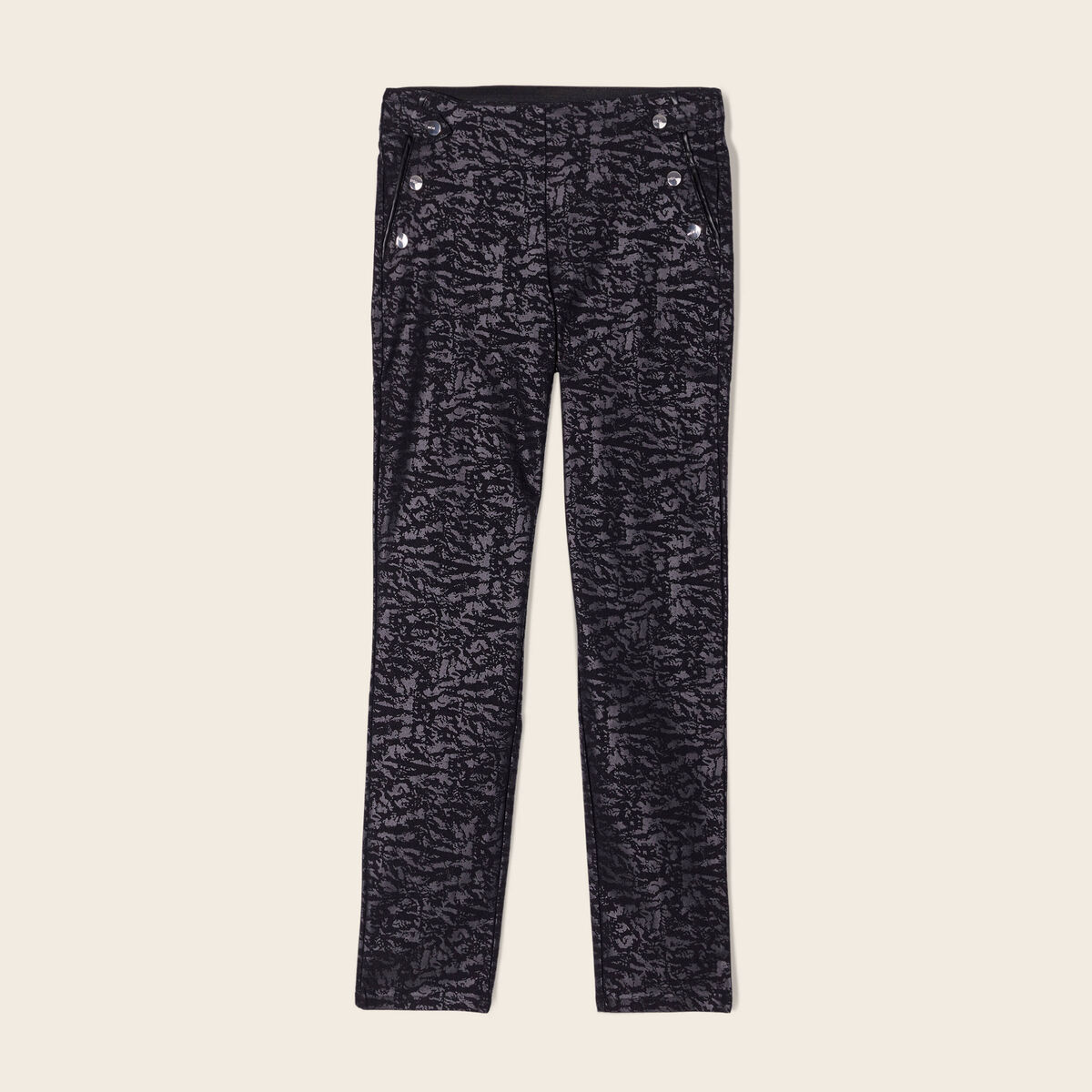 Pantalon tregging 7/8ème noir femme