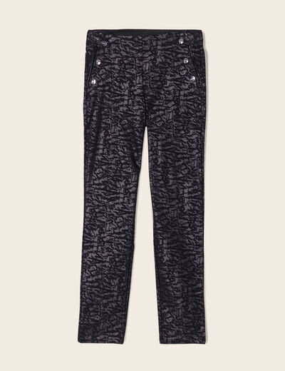 Pantalon tregging 7/8ème noir femme
