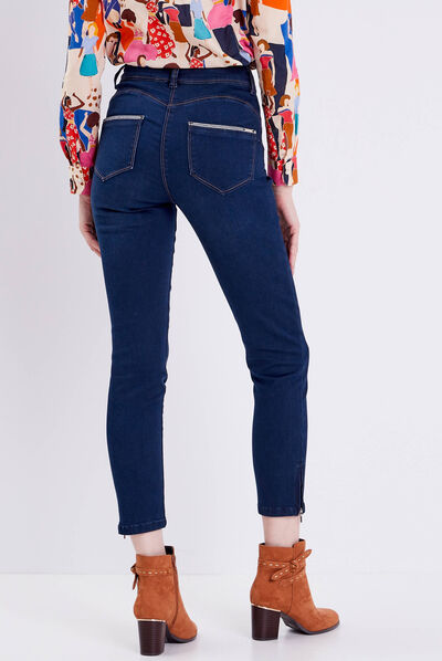 Jean ajusté 7/8ème denim brut femme