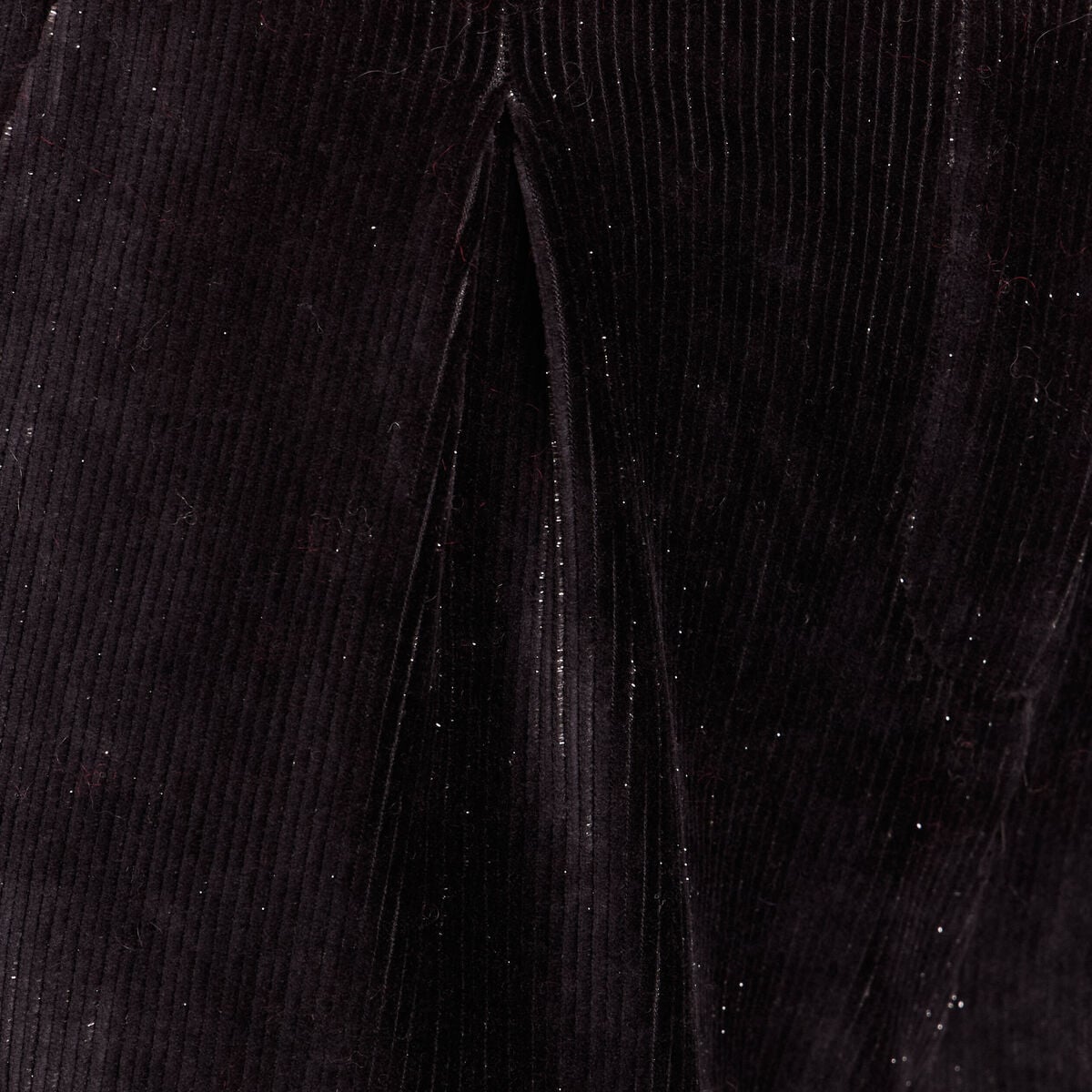 Pantalon en velours noir femme