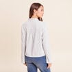 Chemise fluide manches longues bleu femme