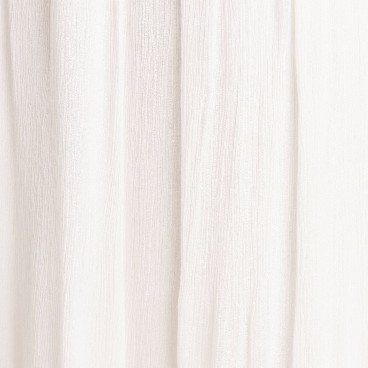 Robe longue évasée à volants ecru femme
