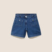 Short en jean taille haute denim stone femme