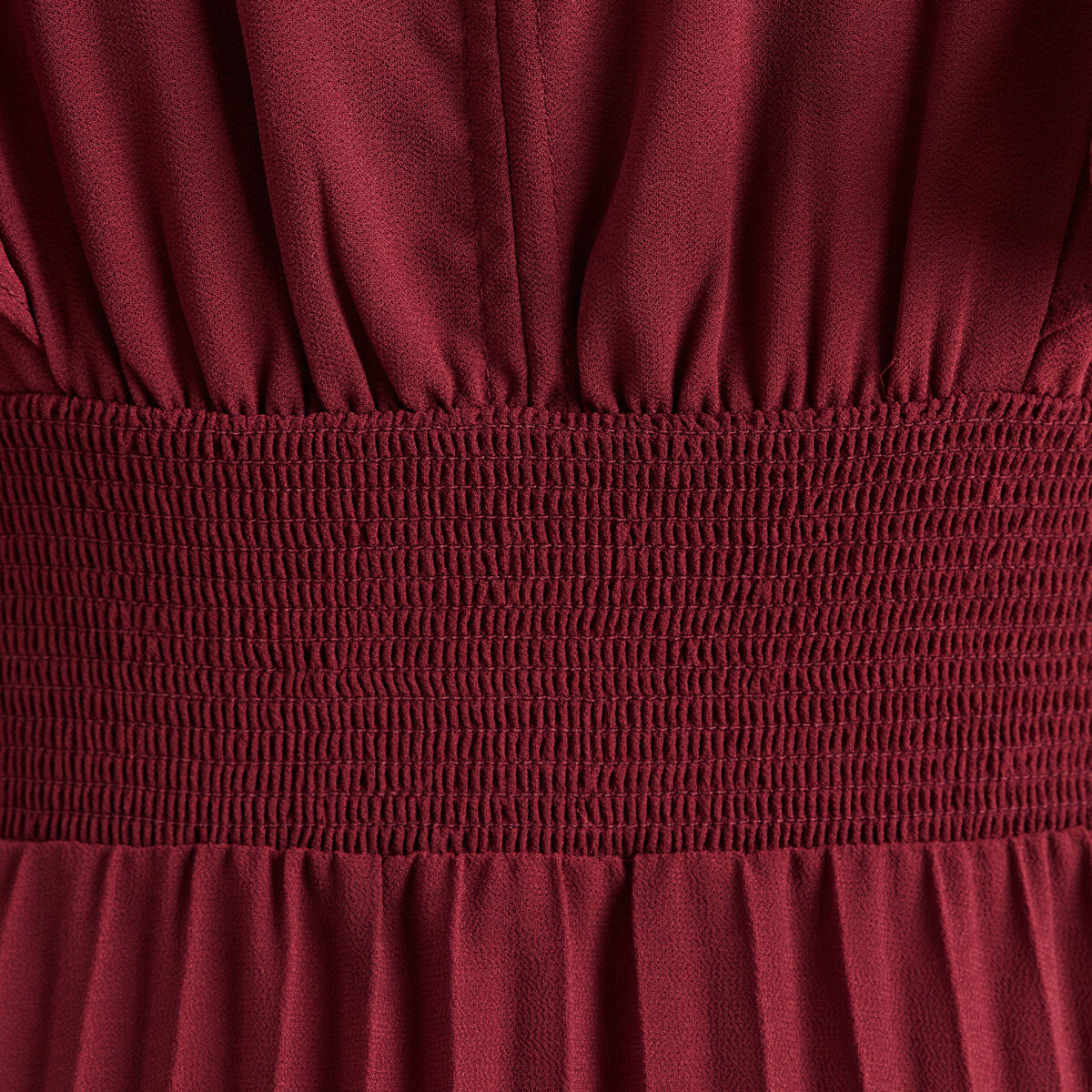 Robe longue &eacute;vas&eacute;e &agrave; volants prune femme