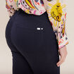 Pantalon léger taille standard long bleu marine femme