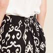 Jupe fluide taille standard noir femme