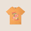 T-shirt manches courtes orange clair femme