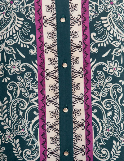 Chemise manches longues vert femme