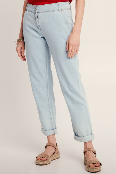 Jean léger denim bleach femme