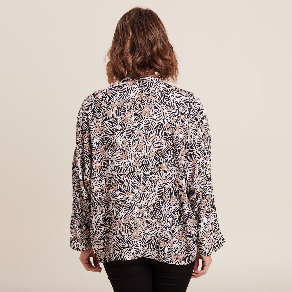 Kimono manches longues noir femme