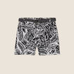 Short droit ceintur&eacute; noir femme