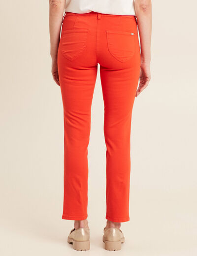 Pantalon ajusté 7/8ème orange foncé femme