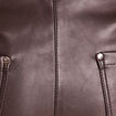 Pantalon droit 7/8&egrave;me taille bascul&eacute;e marron fonc&eacute; femme