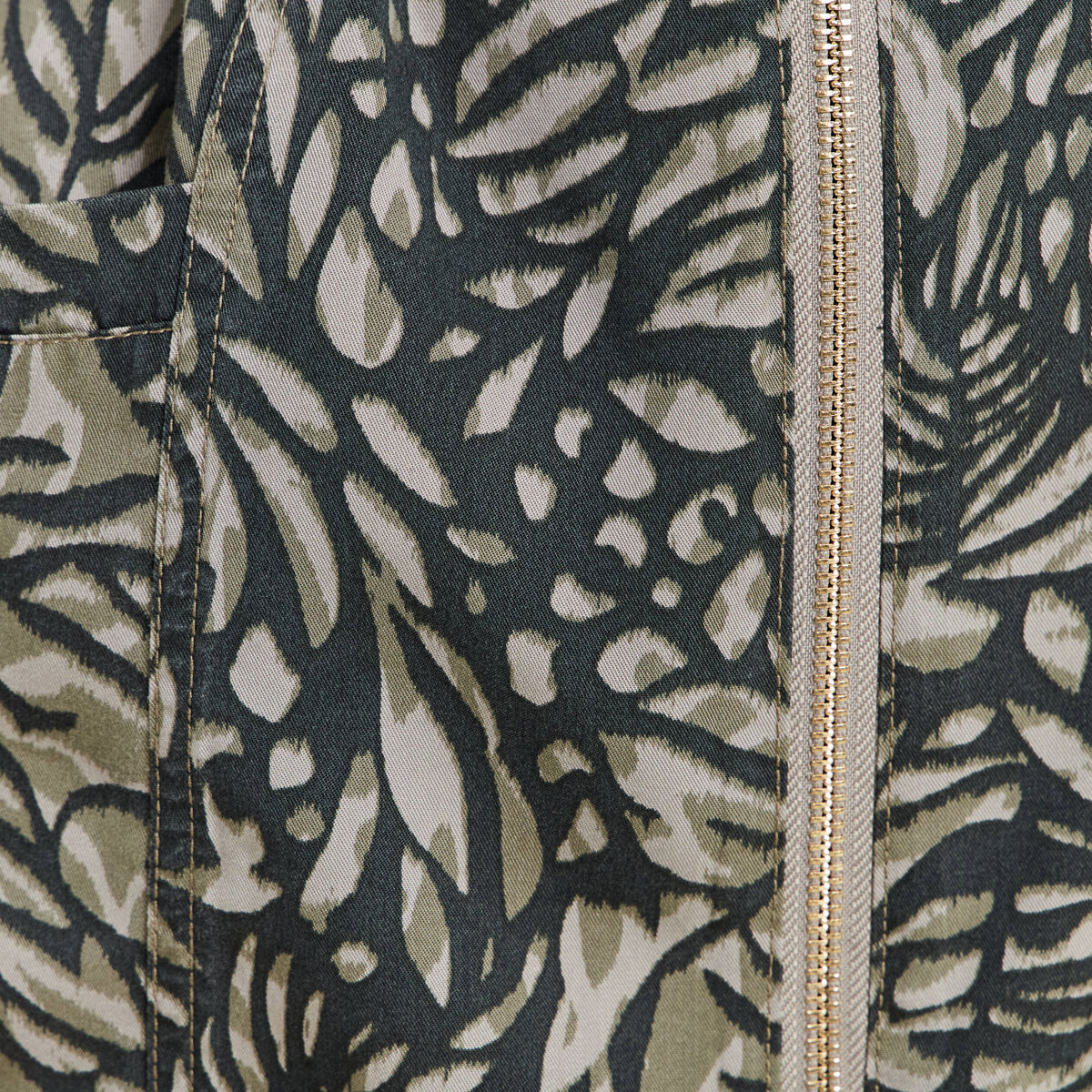 Robe droite zipp&eacute;e vert femme
