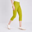 Pantacourt magique Le L&eacute;ger coupe droite vert olive femme