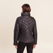 Doudoune d&eacute;perlante droite zipp&eacute;e noir femme