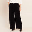 Pantalon en velours noir femme