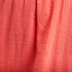 Robe droite fluide smockée orange clair femme
