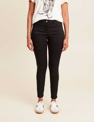 Pantalon léger taille standard 7/8ème noir femme