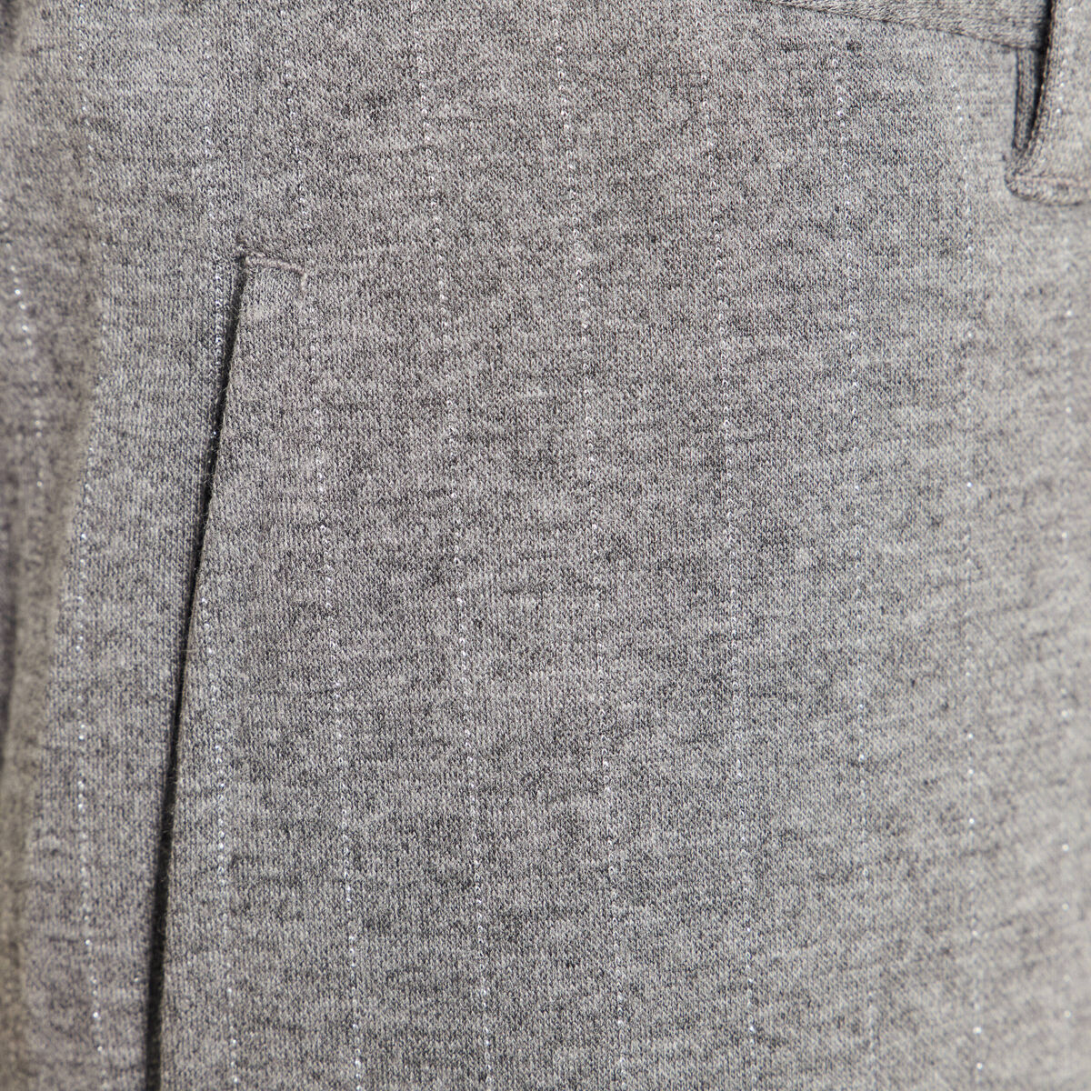 Pantalon loose taille bascul&eacute;e gris femme
