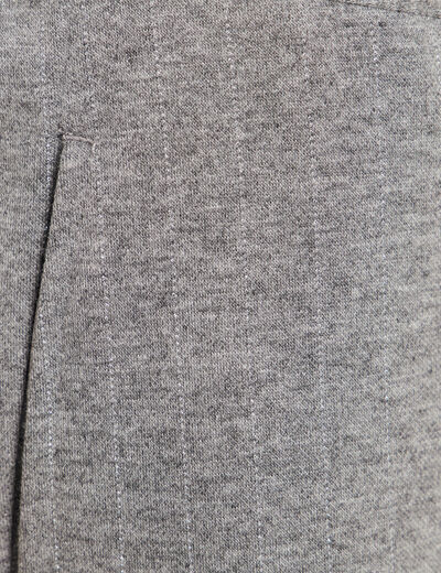 Pantalon loose taille bascul&eacute;e gris femme