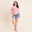 T-shirt manches courtes rose femme