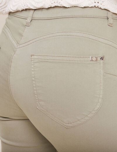 Pantalon léger taille standard long vert clair femme