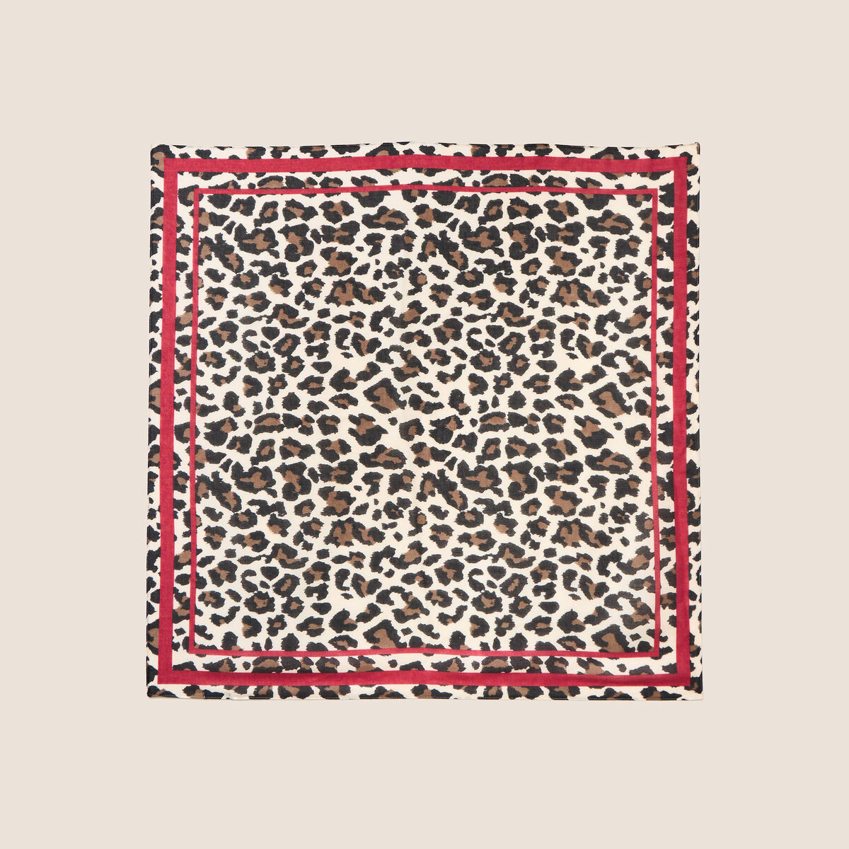 Foulard satin&eacute; multicolore femme