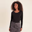 T-shirt manches longues noir femme