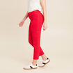 Pantalon flou ceintur&eacute; rouge femme