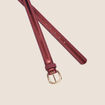 Ceinture fine bordeaux femme