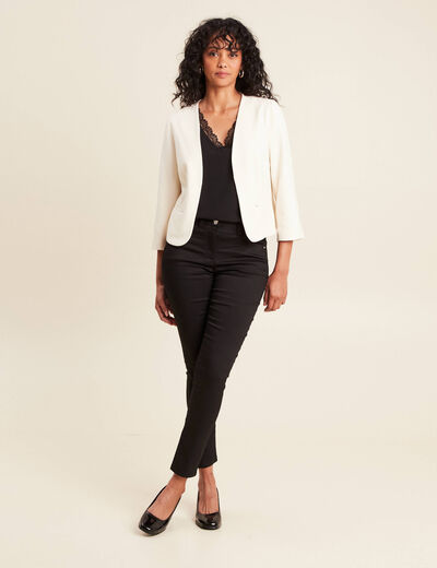 Veste cintrée ecru femme