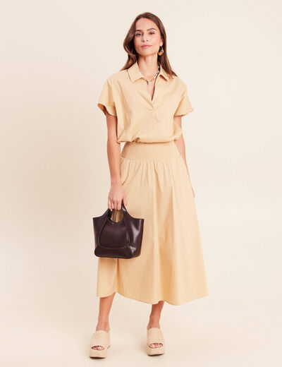 Jupe beige femme