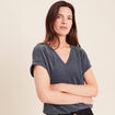 T-shirt manches courtes bleu marine femme