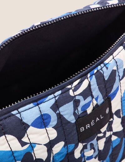 Trousse matelassée bleu femme